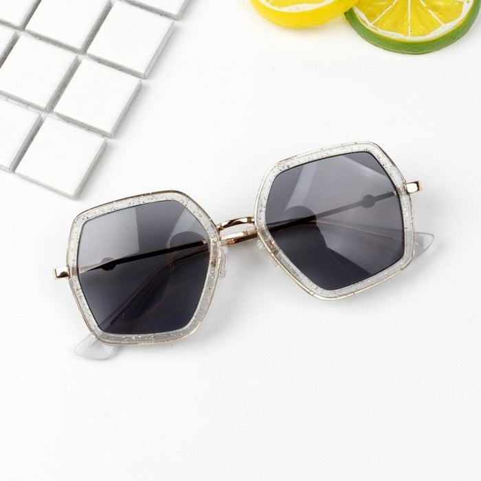 Rhinestone frame of children's anti ultraviolet Sunglasses