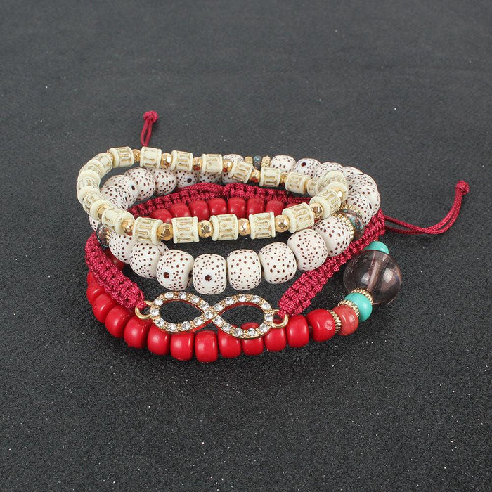 New Bohemian Elastic Beaded Bracelet Set