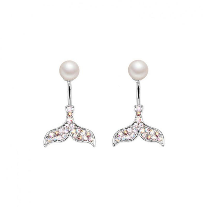 Fishtail pearl earrings