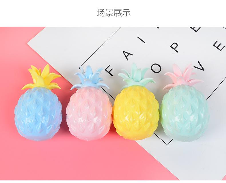 New Cheap Flour Pineapple Relief Stress Balls Fidget Toys Squeeze Fruit Anti Stress Decompression for Kids Antistress Children