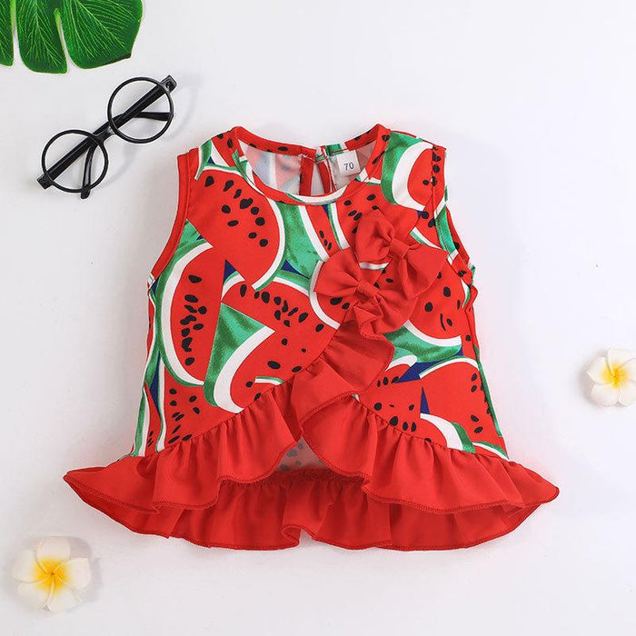 Baby Watermelon Pattern Vest Top and Briefs Set