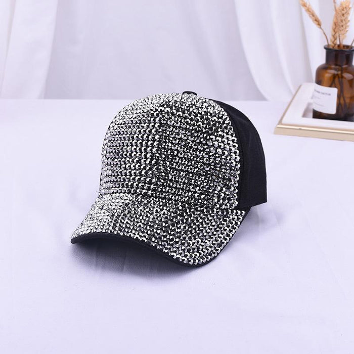 Summer Fashion Colorful Rhinestone Sunshade Mesh Cap Baseball Cap