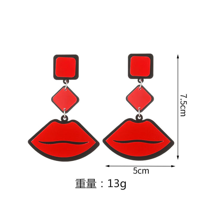 New Red Creative Personalized Female Earrings Accessories