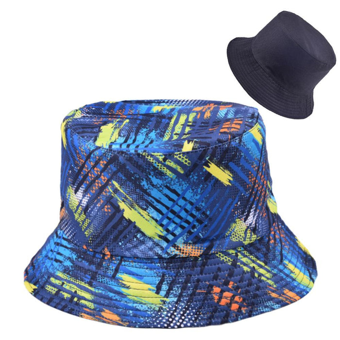 Multi-style Printed Fisherman Hat Outdoor Sun Hat Double-sided