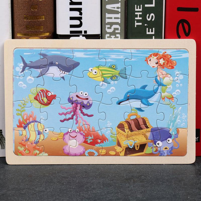 24 Pieces of Wooden Puzzle for Children