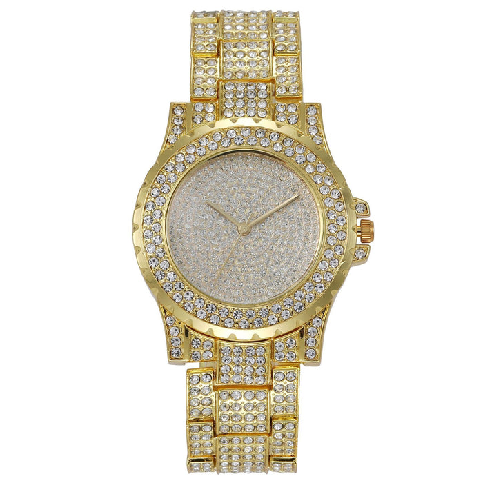 Women Watch Rhinestone Steel Quartz Fashion Wristwatch LLZ13884