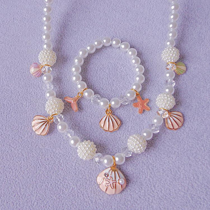 Children's Pearl Necklace Bracelet Set Underwater World Series