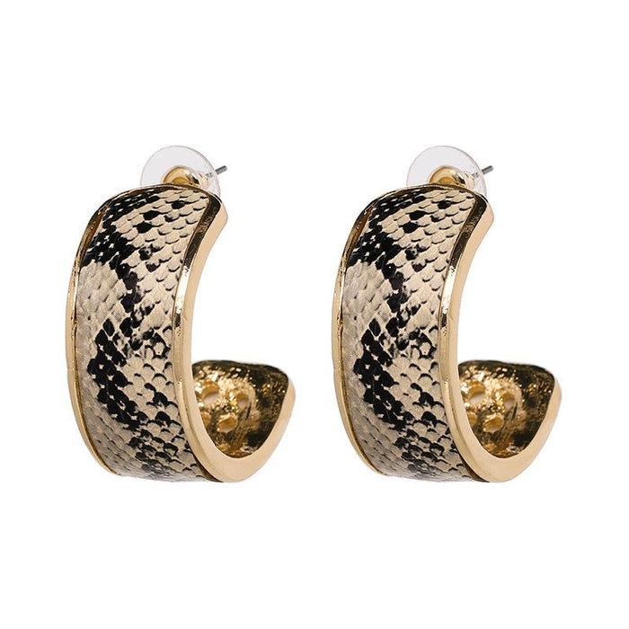 Women's Jewelry C-shaped Women's Leopard Earrings Accessories