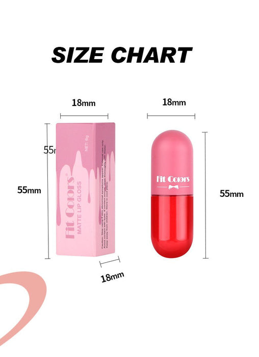 5-colour Mini capsule lip gloss non stick cup matte