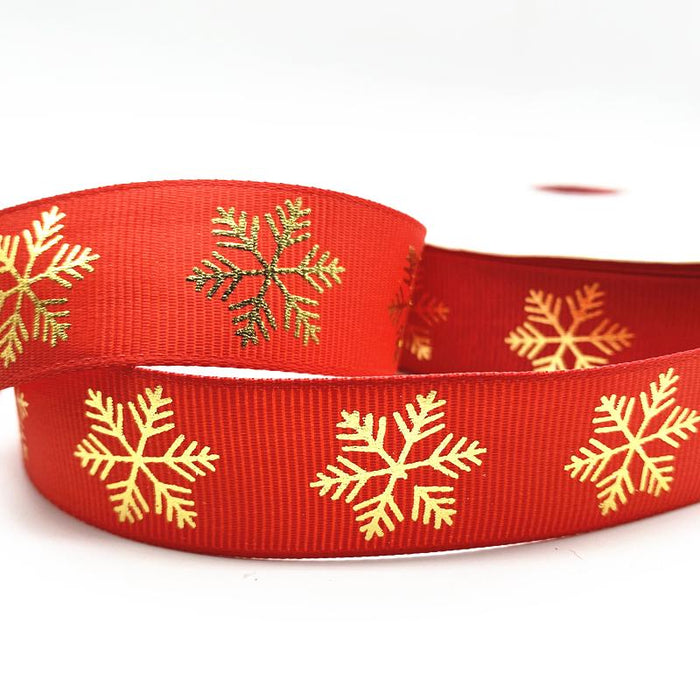 5yards 10mm 15mm 25mm Christmas Ribbon Printed