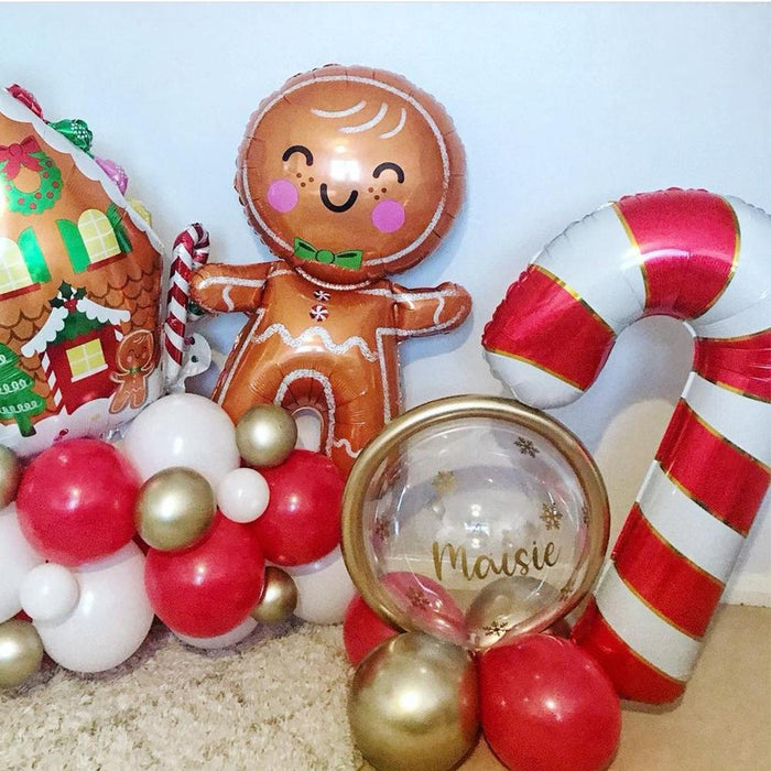 Jumbo Gingerbread Man Foil Christmas Balloon