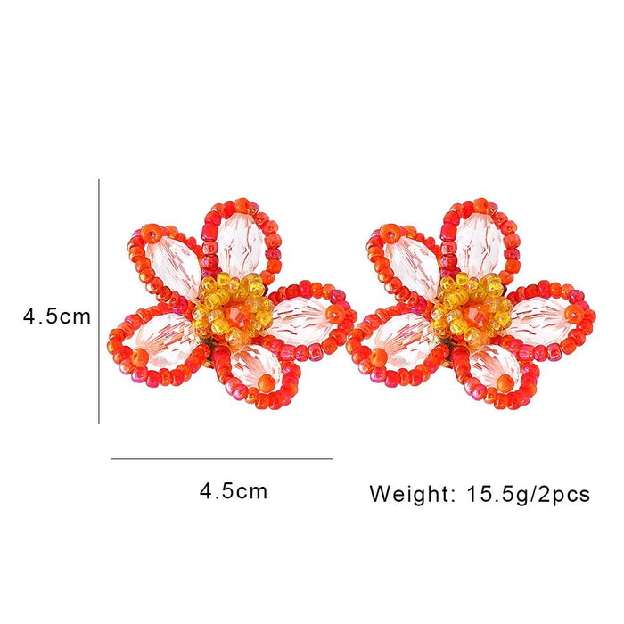 New Rose Flower Female Earrings Accessories