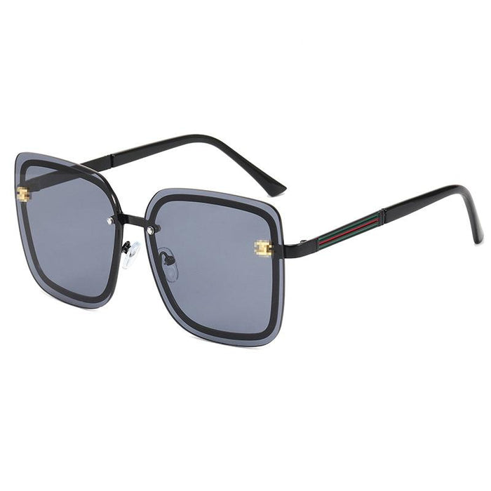 Large frame frameless UV proof Sunglasses