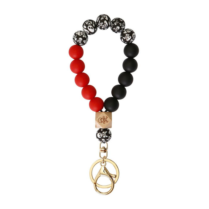 New Tassel Wood Bead Bracelet Silicone Bracelet Key Chain