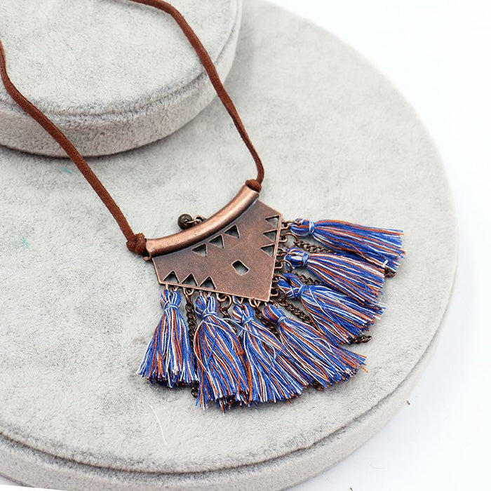 Fashion Tassel Pendant Necklace Women's Creative Chain Jewelry