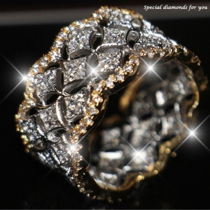 Hot Selling Micro Set Zircon Wave Ring Women's Jewelry