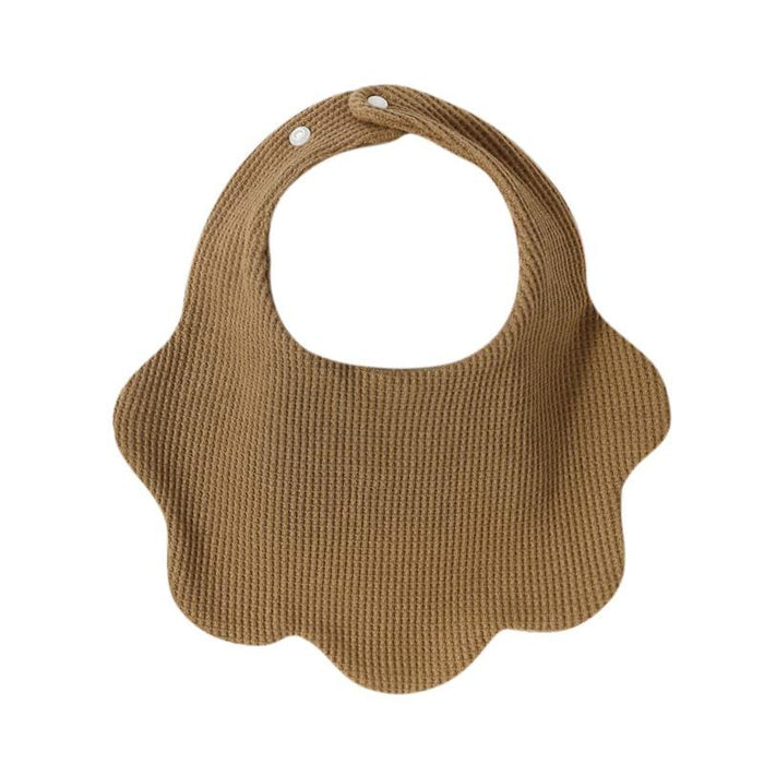 Cotton Waffle Towel Baby Petal Shaped Bib