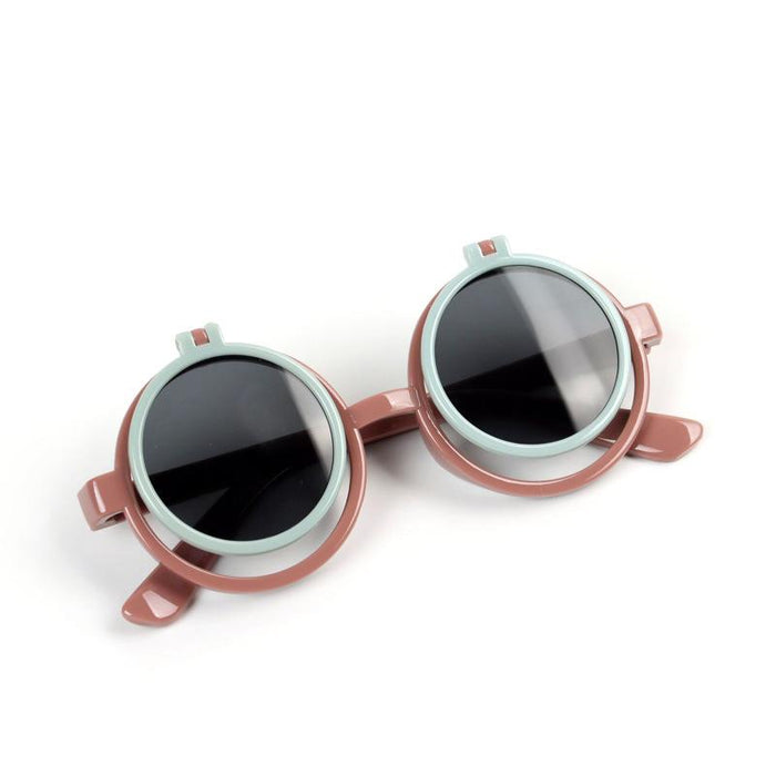 Children's Sunglasses flip round frame glasses