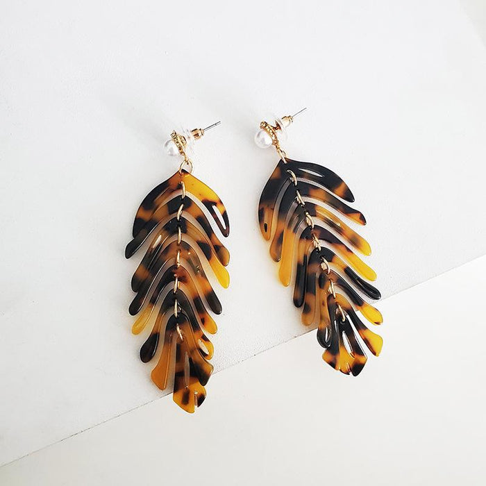 Female Jewelry Creative Personality Fashion Fishbone Earrings