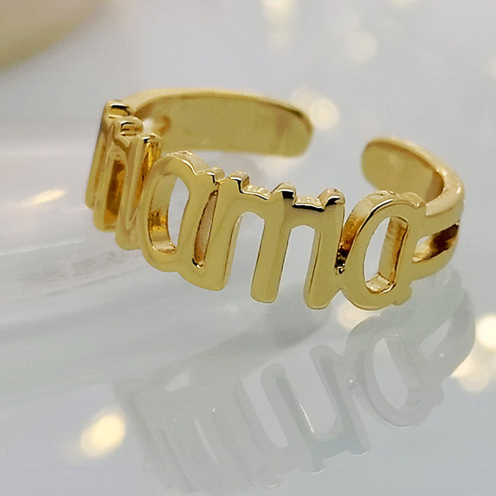 Creative Letter Mom Ring Mother's Day Gift