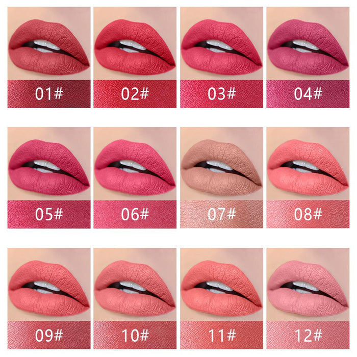 Matte fog face velvet lipstick is not easy to decolour black pipe lipstick.