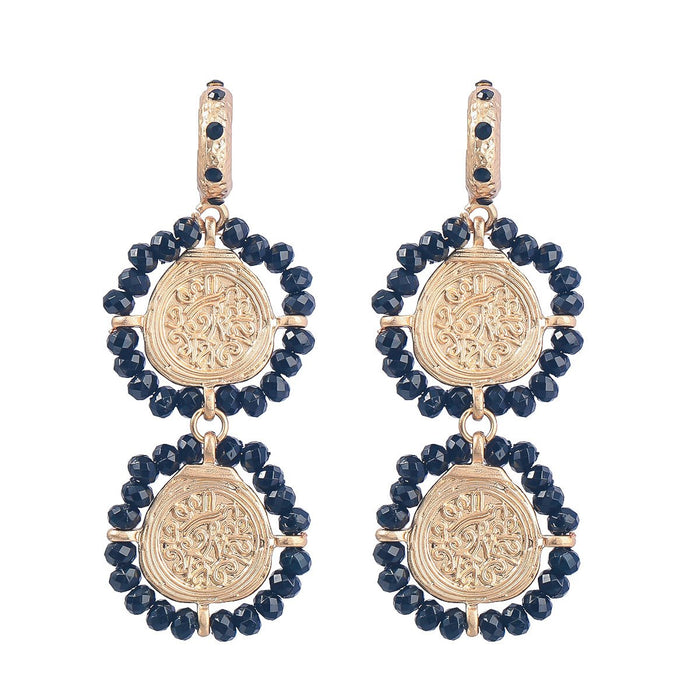 Multi Layer Woven Bohemian Women's Round Earrings