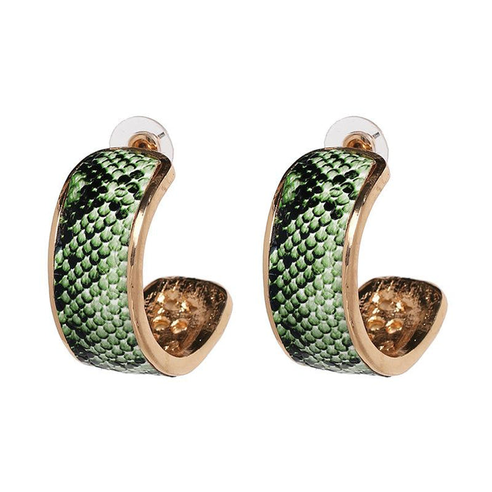 Women's Jewelry C-shaped Women's Leopard Earrings Accessories