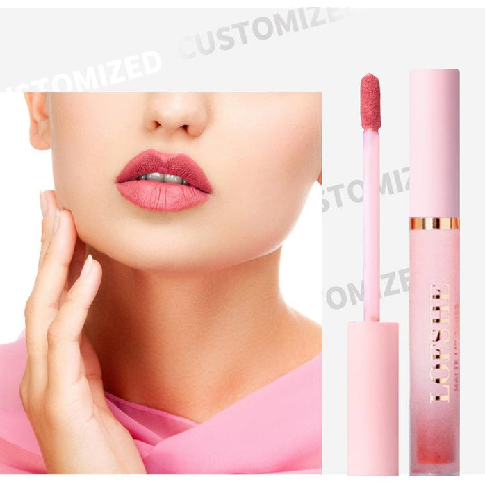 6-colour non stick cup matte lip enamel lipstick