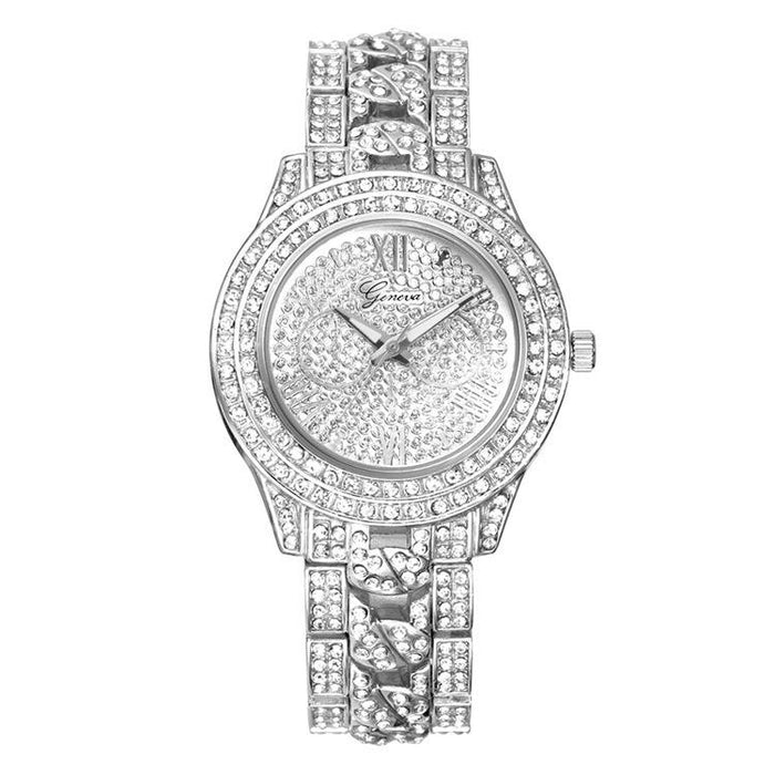 Luxury Women Full Rhinestones Quartz Wristwatches Pretty Female Clock