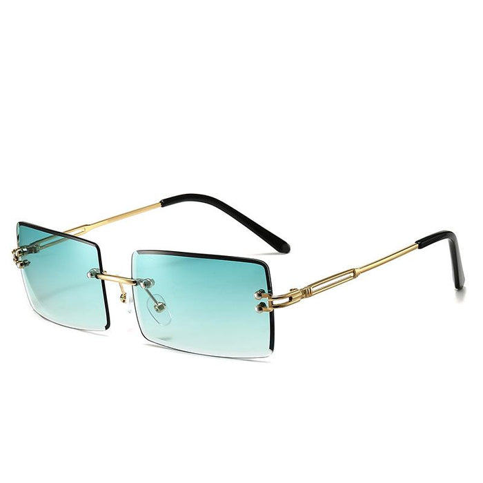 Frameless trimming Sunglasses square Sunglasses