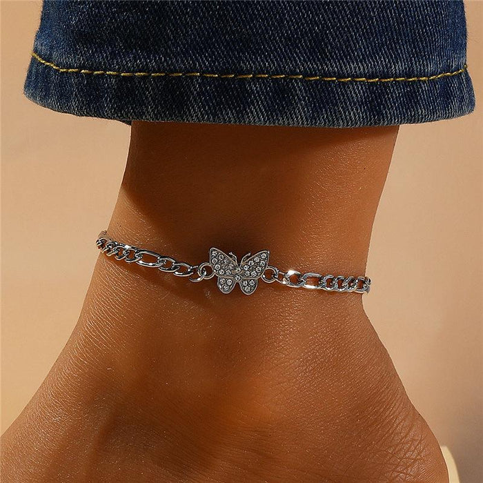 Women's butterfly anklet