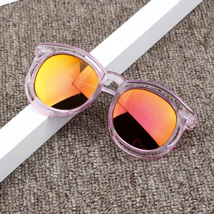 Children's Sunglasses round frame hollowed out colourful