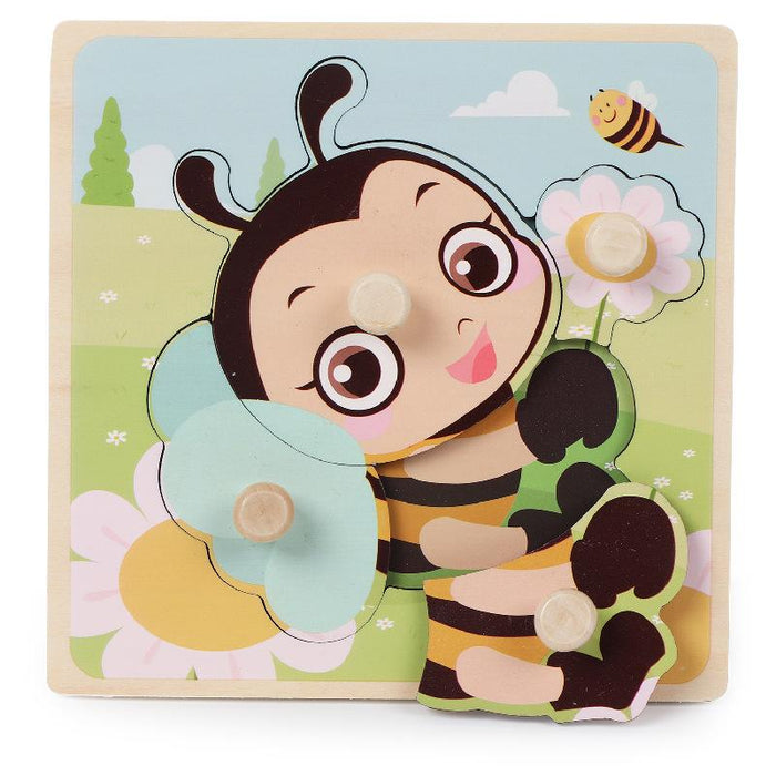 Wooden Children's Wooden Nail Hand Grab Board Jigsaw Puzzle Toy