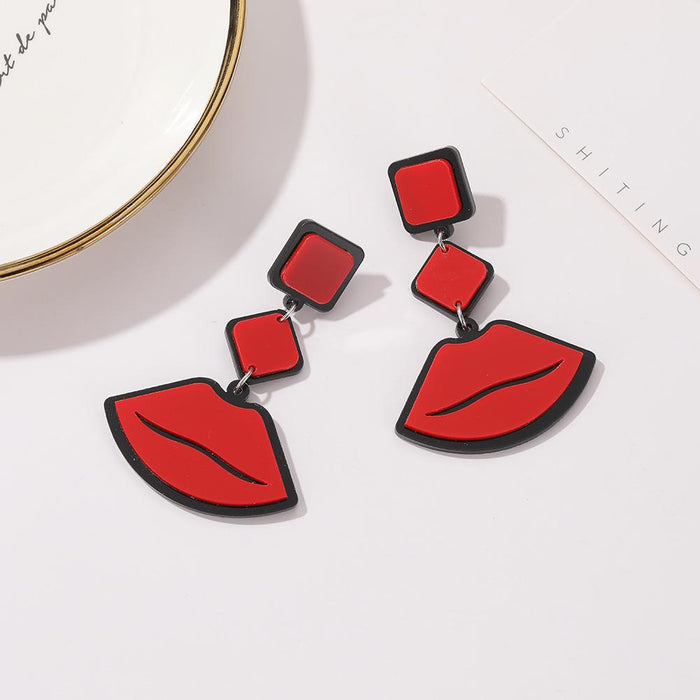 New Red Creative Personalized Female Earrings Accessories