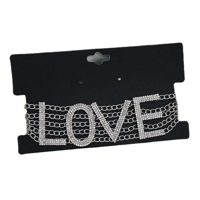 New Personalized Hip Hop Letter Love Fashion Women's Necklace