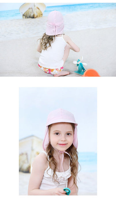 Pink Flounced Outdoor Sunscreen Thin Children's Fisherman Hat