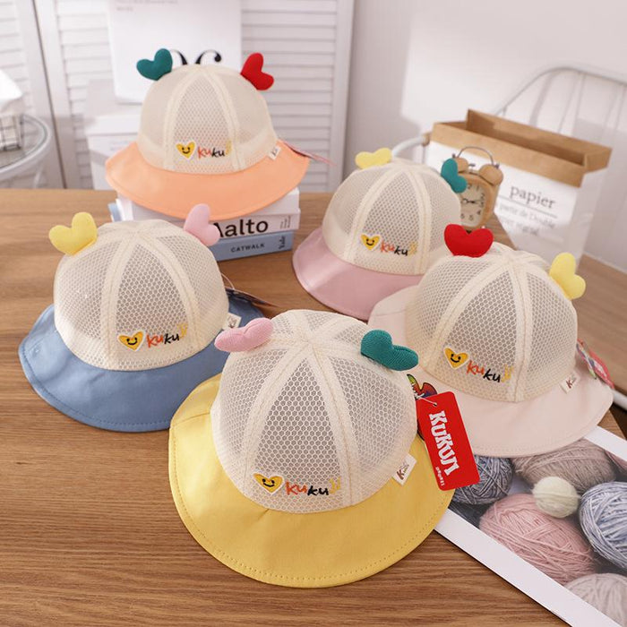 Summer Cute Baby Colorful Love Children's Fisherman Net Hat