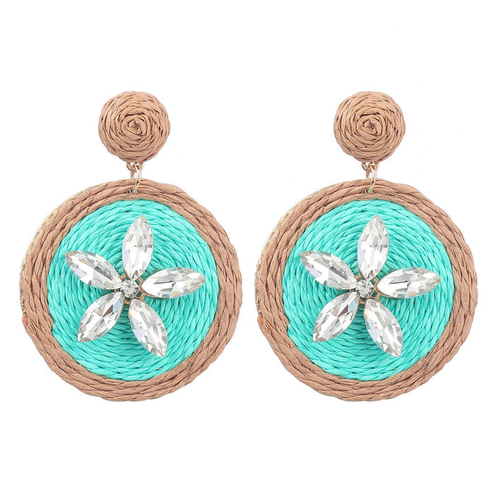 Exaggerated Boho Summer Beach Hand Braided Earrings