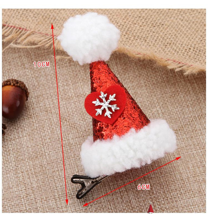 Christmas Hat Style Hairpin Children's Hair Clip