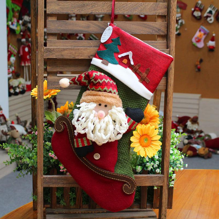 Christmas Large Socks Gift Bag Ornament Decoration