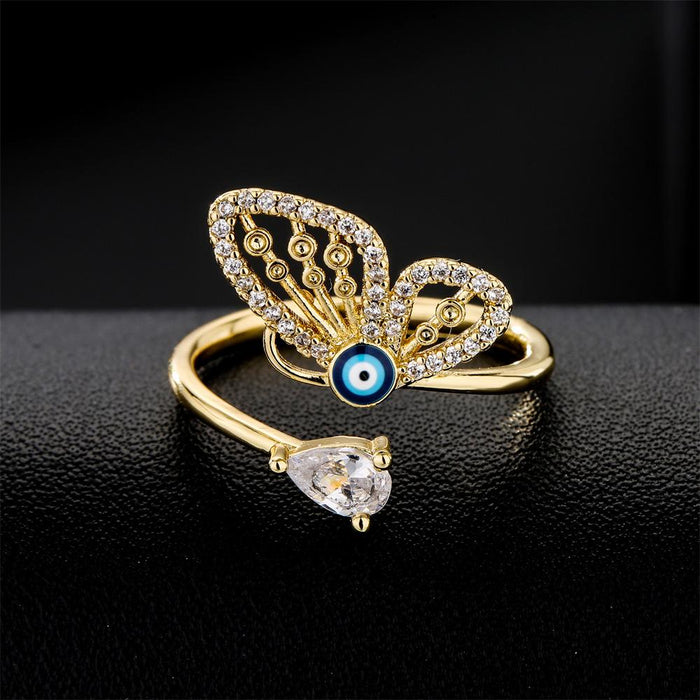 New Personality Hollow Butterfly Open Women's Ring