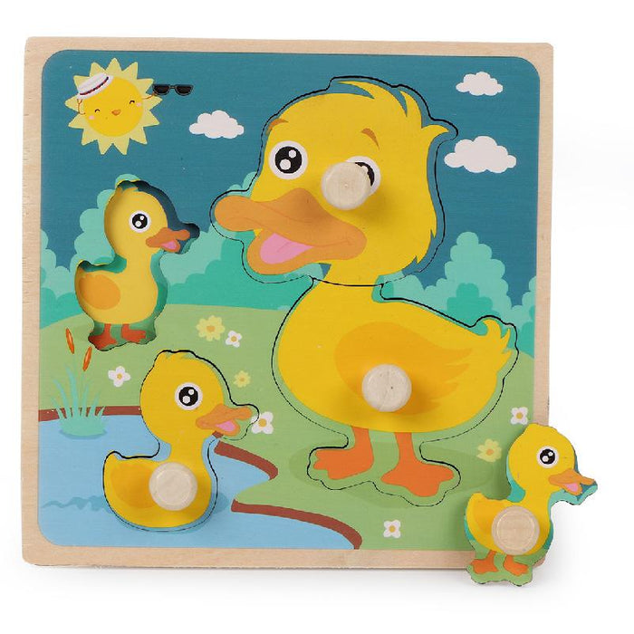 Wooden Children's Wooden Nail Hand Grab Board Jigsaw Puzzle Toy