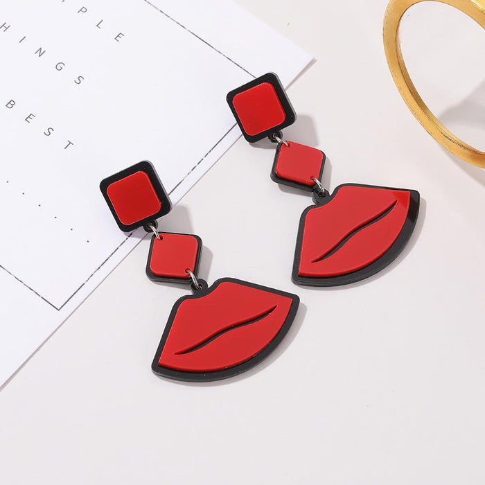 New Red Creative Personalized Female Earrings Accessories