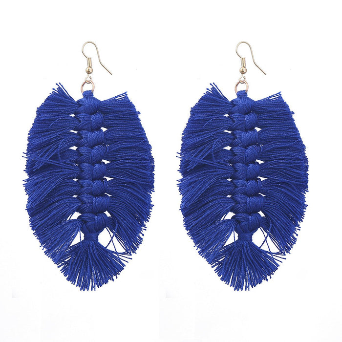 Women's Bohemian Style Hand Woven colour Matching Earrings