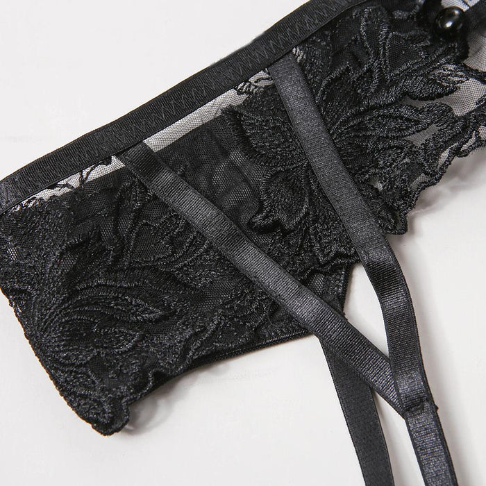 Lace Embroidery Underwear Sexy Lingerie Three-piece Set