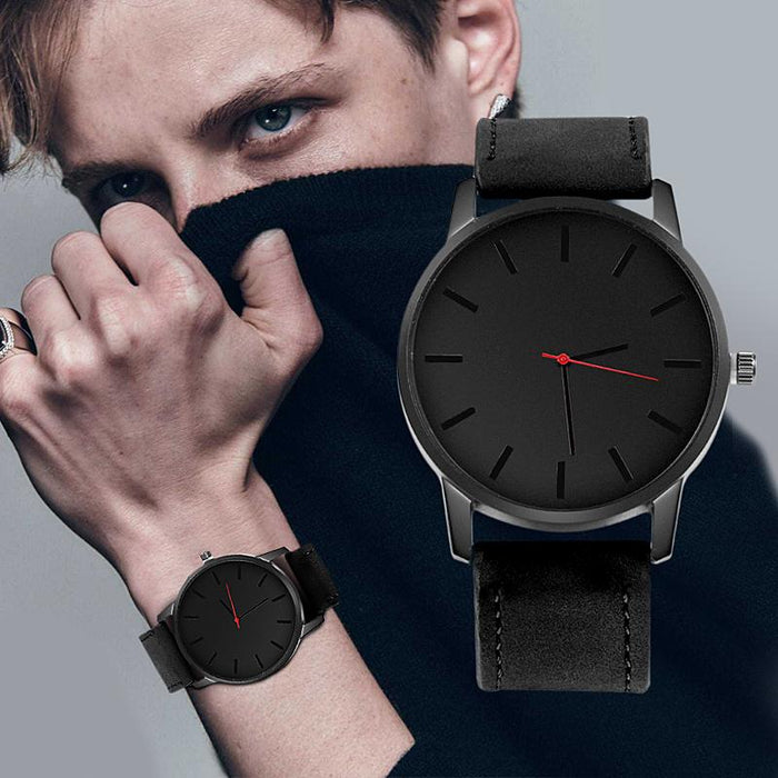 Men's Watch Fashion Leather Quartz Wristwatch