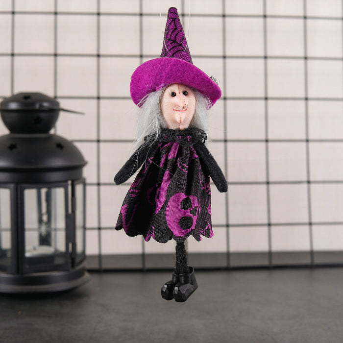 Halloween Decoration Cartoon Pumpkin Witch Pendant Children's Party Supplies