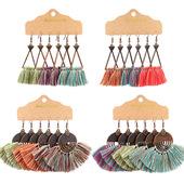 Geometric Bohemian National Style Fashion Big Circle Tassel Earrings