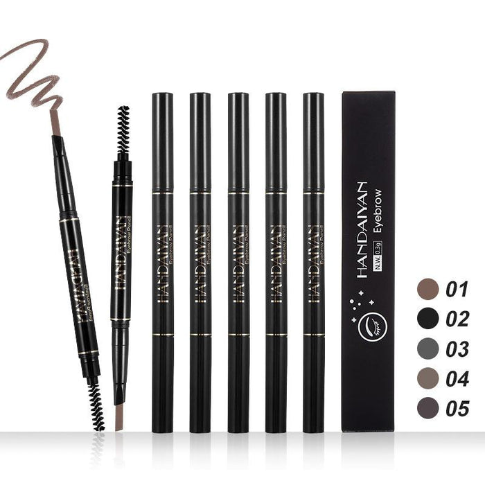 5-colour automatic rotary double head eyebrow pencil