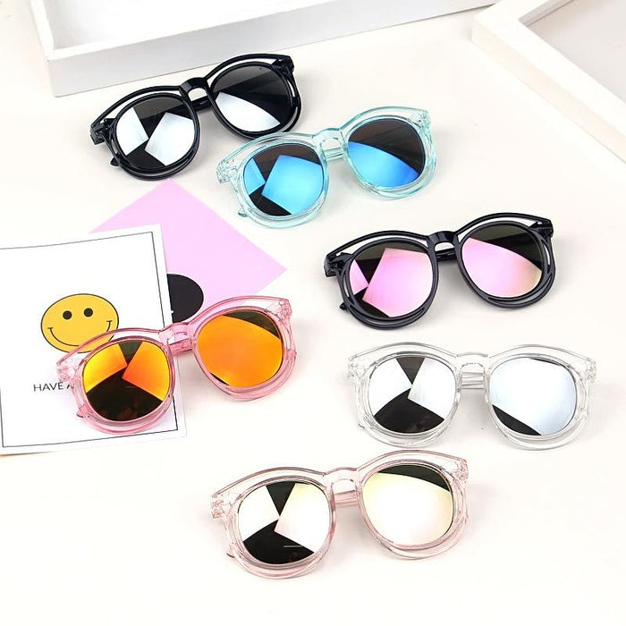 Children's Sunglasses round frame hollowed out colourful